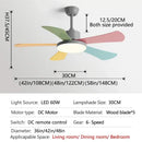 GobekUsa 48" Bedroom Restaurant Ceiling Fan with 5 Wood Blades, DC Motor, LED Light, Remote