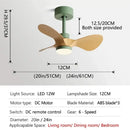 GobekUsa 24-Inch Mini Ceiling Fan with Lights, Modern Design for Home and Office