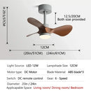 GobekUsa 24-Inch Mini Ceiling Fan with Lights, Modern Design for Home and Office