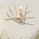 GobekUsa Modern White Wall Sconce with Antler Resin Shade for Living Room Lighting