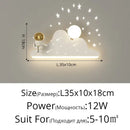 GobekUsa Astronaut Moon Wall Lamp for Children's Bedroom with Simple Modern Design
