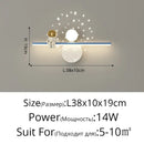 GobekUsa Astronaut Moon Wall Lamp for Children's Bedroom with Simple Modern Design