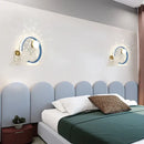GobekUsa Astronaut Moon Wall Lamp for Children's Bedroom with Simple Modern Design