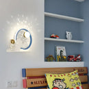 GobekUsa Astronaut Moon Wall Lamp for Children's Bedroom with Simple Modern Design
