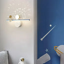 GobekUsa Astronaut Moon Wall Lamp for Children's Bedroom with Simple Modern Design
