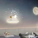 GobekUsa Astronaut Moon Wall Lamp for Children's Bedroom with Simple Modern Design
