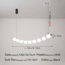 GobekUsa Bead Nordic Chandelier: Stylish Dining Room Pendant Light for Bar Table Adding Ambiance