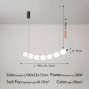 GobekUsa Bead Nordic Chandelier: Stylish Dining Room Pendant Light for Bar Table Adding Ambiance