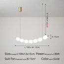 GobekUsa Bead Nordic Chandelier: Stylish Dining Room Pendant Light for Bar Table Adding Ambiance