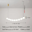GobekUsa Bead Nordic Chandelier: Stylish Dining Room Pendant Light for Bar Table Adding Ambiance