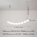GobekUsa Bead Nordic Chandelier: Stylish Dining Room Pendant Light for Bar Table Adding Ambiance