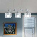 GobekUsa Clear Glass 3-Bulb Island Lighting Fixture: Traditional White Hanging Light Kit with Birds - Perfect for Dining Room" 

Note: The revised title focuses on the essential components while keeping it concise.