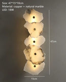 GobekUsa Brass Marble Wall Lamp: Luxury Sconce for Bedroom Living Dining Room Decor