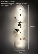 GobekUsa Brass Marble Wall Lamp: Luxury Sconce for Bedroom Living Dining Room Decor