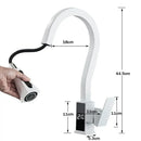 GobekUsa Black Brass Kitchen Faucet with Digital Temperature Display & Dual Water Sprayer