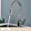 GobekUsa Black Brass Kitchen Faucet with Digital Temperature Display & Dual Water Sprayer
