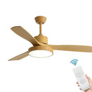 GobekUsa 42/52 Inch White Black 3 Blade Copper Motor Ceiling Fan Light Remote