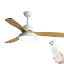 GobekUsa 42/52 Inch White Black 3 Blade Copper Motor Ceiling Fan Light Remote