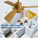 GobekUsa 42/52 Inch White Black 3 Blade Copper Motor Ceiling Fan Light Remote