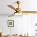 GobekUsa 42/52 Inch White Black 3 Blade Copper Motor Ceiling Fan Light Remote