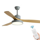 GobekUsa 42/52 Inch White Black 3 Blade Copper Motor Ceiling Fan Light Remote