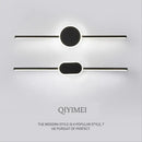 GobekUsa LED Wall Lamps - White/Black Iron & Aluminum Base, Acrylic Shade, Mirror Lights