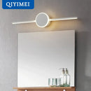 GobekUsa LED Wall Lamps - White/Black Iron & Aluminum Base, Acrylic Shade, Mirror Lights