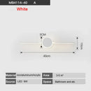 GobekUsa LED Wall Lamps - White/Black Iron & Aluminum Base, Acrylic Shade, Mirror Lights