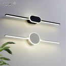 GobekUsa LED Wall Lamps - White/Black Iron & Aluminum Base, Acrylic Shade, Mirror Lights