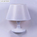 GobekUsa Modern White/Black Cone Wall Sconce: Fabric LED Wall Mount Light for Bedside