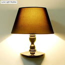GobekUsa Modern White/Black Cone Wall Sconce: Fabric LED Wall Mount Light for Bedside