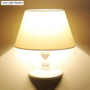 GobekUsa Modern White/Black Cone Wall Sconce: Fabric LED Wall Mount Light for Bedside