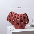 GobekUsa Coral Geometric Resin Sculpture Sea Creature Decor Figurine