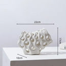 GobekUsa Coral Geometric Resin Sculpture Sea Creature Decor Figurine
