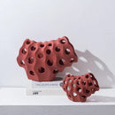 GobekUsa Coral Geometric Resin Sculpture Sea Creature Decor Figurine
