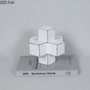 GobekUsa Cube Block Sculpture Resin Desk Decoration Modern Artwork Ornament