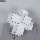 GobekUsa Cube Block Sculpture Resin Desk Decoration Modern Artwork Ornament