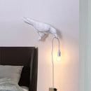 GobekUsa Designer Bird Wall Lamp Modern Resin White Black LED Light Bedroom Living Room