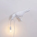 GobekUsa Designer Bird Wall Lamp Modern Resin White Black LED Light Bedroom Living Room