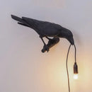 GobekUsa Designer Bird Wall Lamp Modern Resin White Black LED Light Bedroom Living Room