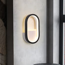 GobekUsa Mini Aluminum Ellipse LED Wall Lamp in Simplicity White/Black - Warm/White Light
