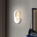 GobekUsa Mini Aluminum Ellipse LED Wall Lamp in Simplicity White/Black - Warm/White Light