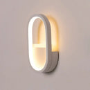 GobekUsa Mini Aluminum Ellipse LED Wall Lamp in Simplicity White/Black - Warm/White Light