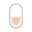 GobekUsa Mini Aluminum Ellipse LED Wall Lamp in Simplicity White/Black - Warm/White Light