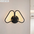 GobekUsa Metal Double Triangles Sconce Light - Simplicity White/Black LED Wall Lighting in White/Warm Light