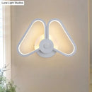 GobekUsa Metal Double Triangles Sconce Light - Simplicity White/Black LED Wall Lighting in White/Warm Light