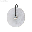 GobekUsa Modern LED Wall Sconce with Black Mica Disc Shade
