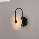 GobekUsa Modern LED Wall Sconce with Black Mica Disc Shade
