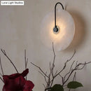 GobekUsa Modern LED Wall Sconce with Black Mica Disc Shade