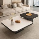 GobekUsa Light Luxury Rock Square Coffee Table Modern Minimalist Living Room Combo